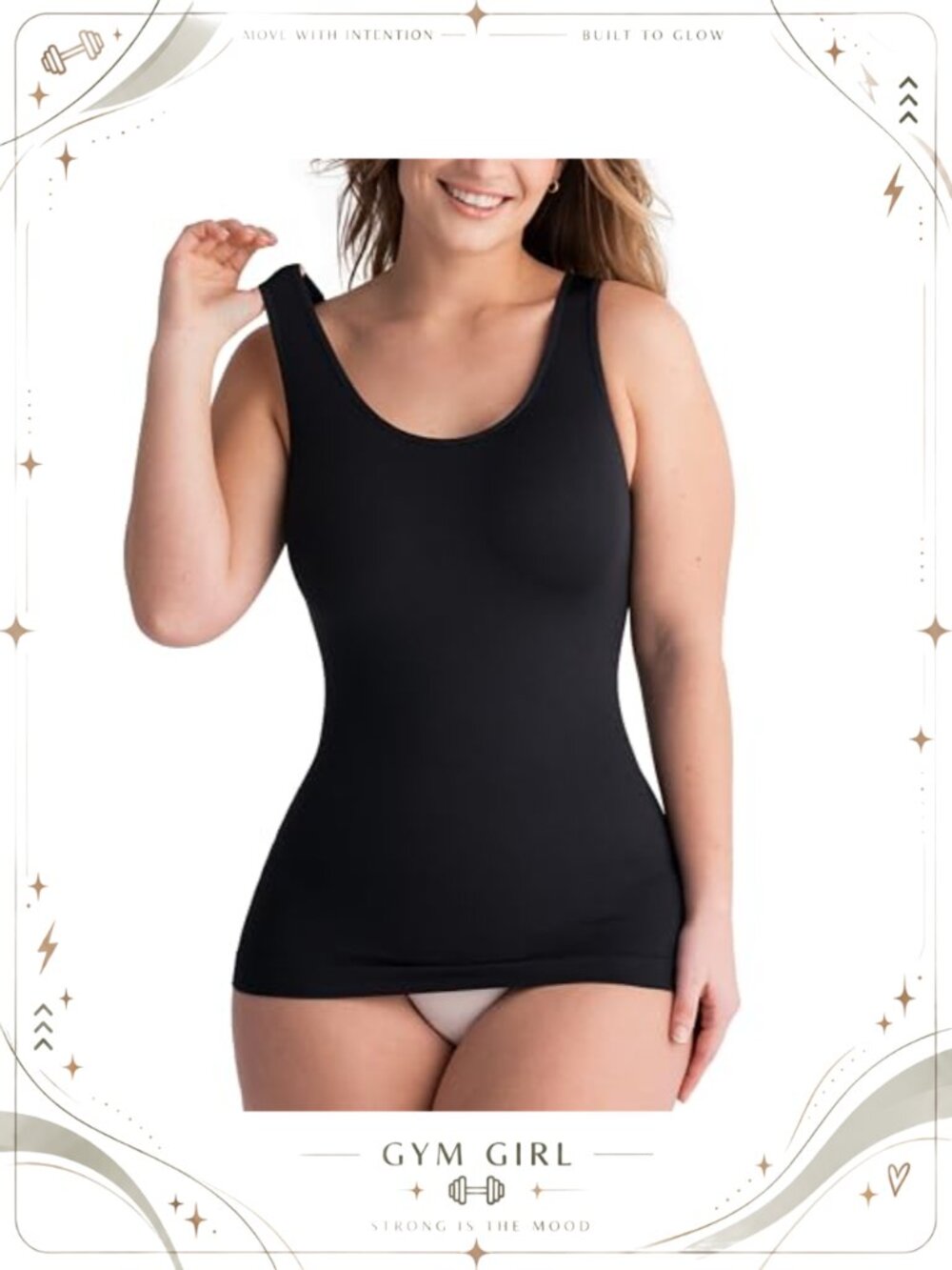 Seamless Tummy Control Shapewear Tank Top Cami Nylon Spandex